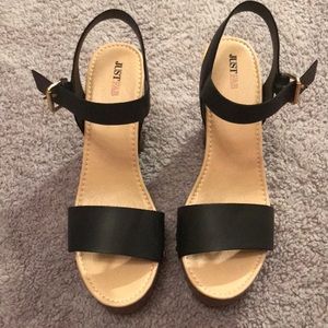 JustFab strappy chunky Heels